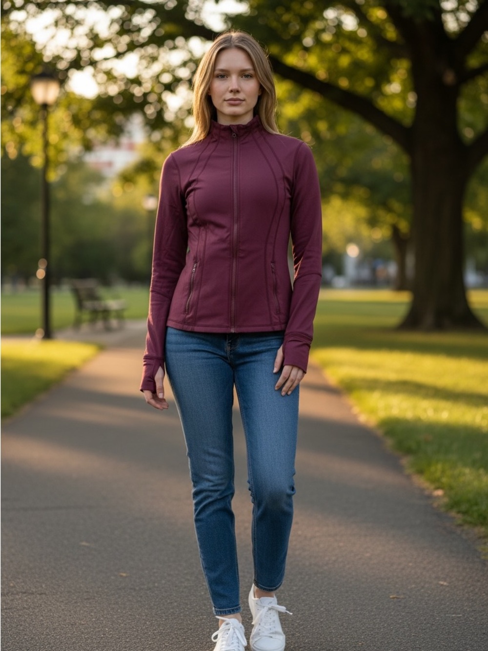 Antonio Melani Women's Plum/Burgundy Zip-Front Active Jacket Size XS